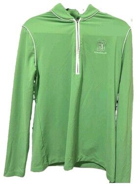 Cutter & Buck DryTec Quarter-zip Golf Pullover Green Summerlin Logo Men's Size L